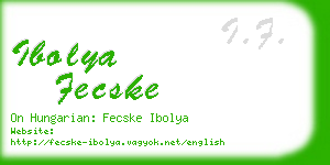 ibolya fecske business card